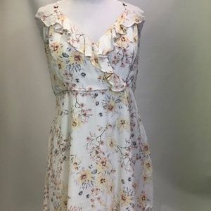 White Floral Mini Dress